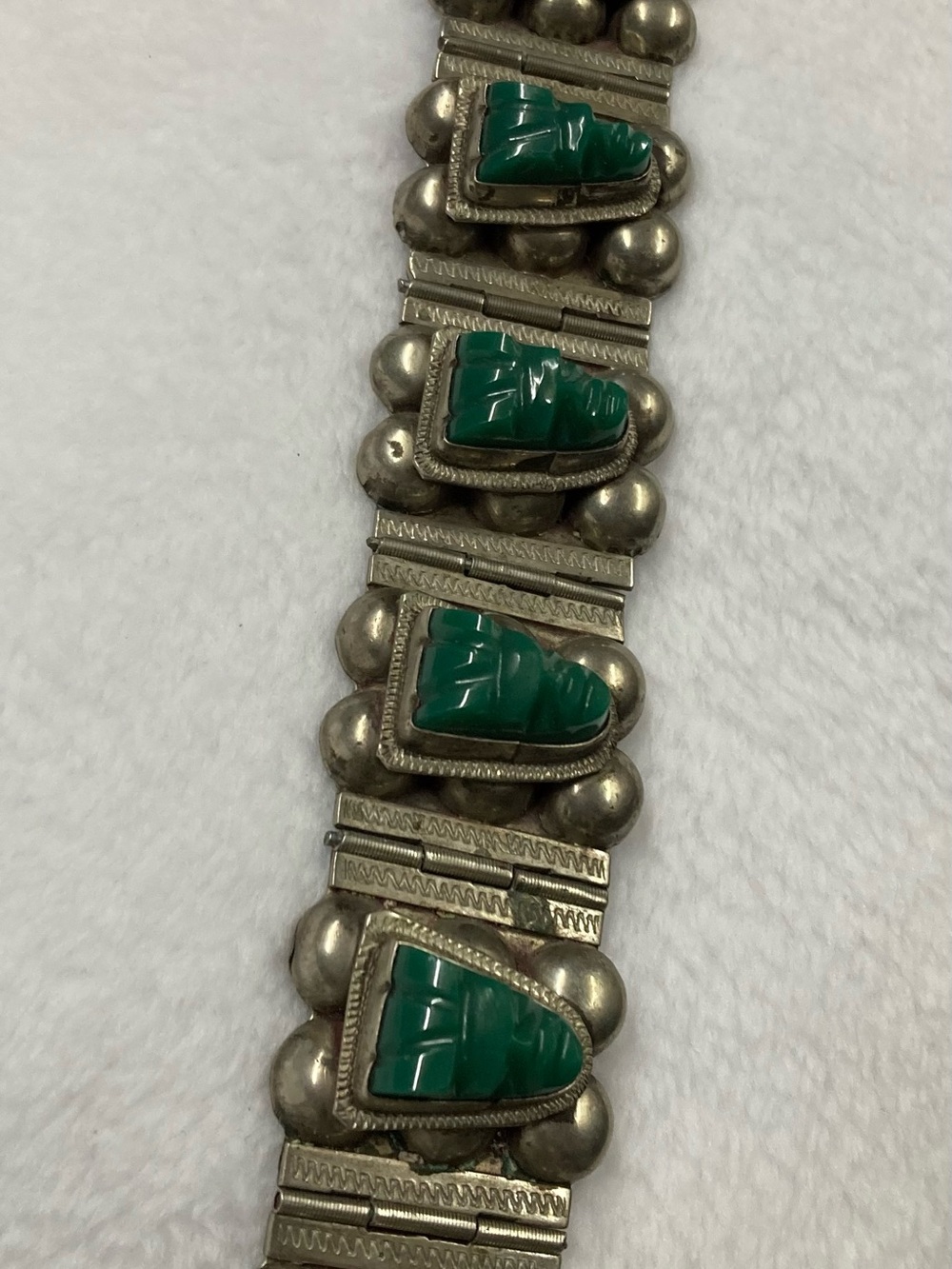 Vintage Mexican Sterling-Silver Statement Bracelet